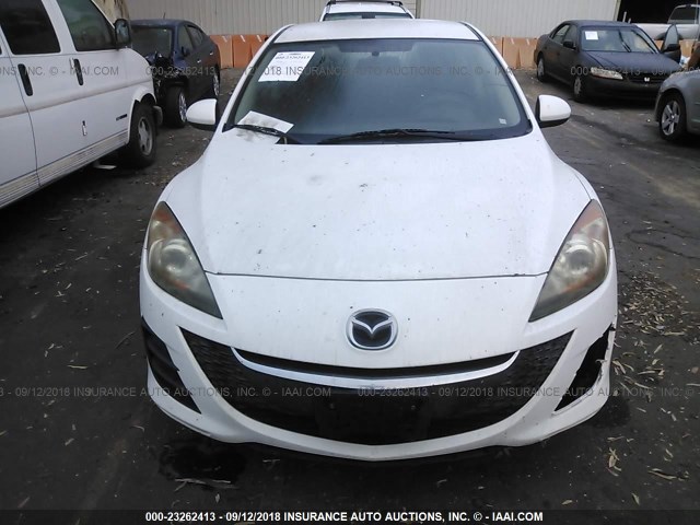 JM1BL1SG2A1139607 - 2010 MAZDA 3 I WHITE photo 6