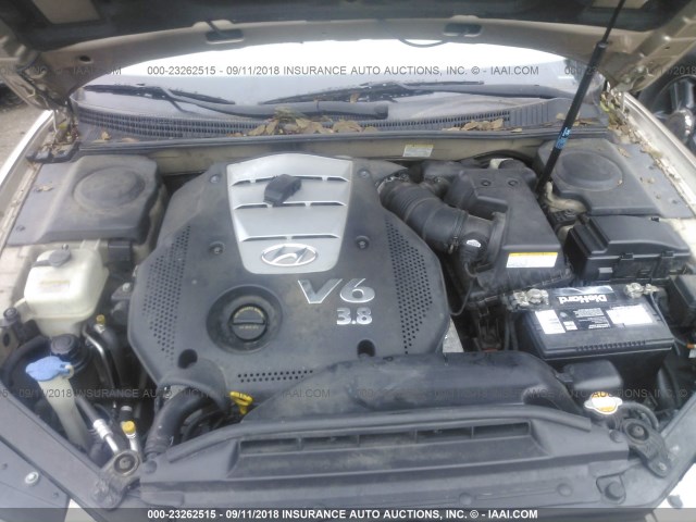 KMHFC46F26A136391 - 2006 HYUNDAI AZERA SE/LIMITED GOLD photo 10