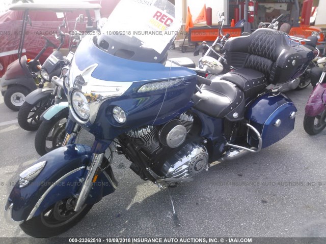 56KTRAAA8H3350710 - 2017 INDIAN MOTORCYCLE CO. ROADMASTER BLUE photo 2
