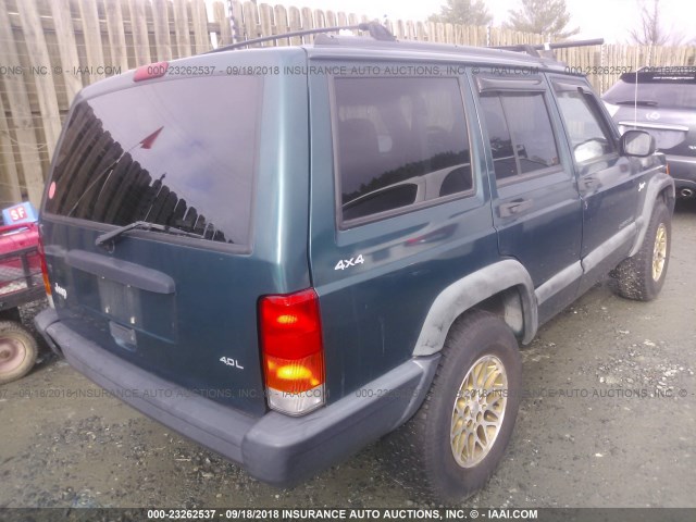 1J4FJ68S6WL158490 - 1998 JEEP CHEROKEE SPORT/CLASSIC Zielony zdjęcie 4