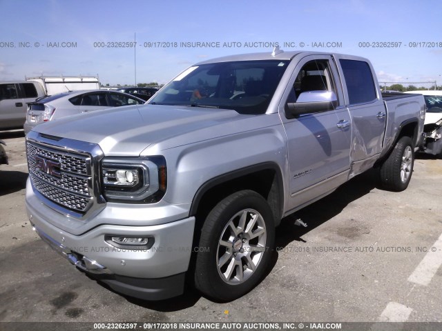 3GTP1PEC1HG422339 - 2017 GMC SIERRA C1500 DENALI SILVER photo 2