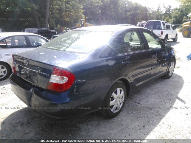 4T1BE32K22U606806 - 2002 TOYOTA CAMRY LE/XLE/SE 蓝色 照片 4