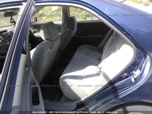 4T1BE32K22U606806 - 2002 TOYOTA CAMRY LE/XLE/SE 蓝色 照片 8