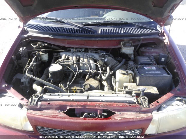 4N2DN1112VD806645 - 1997 NISSAN QUEST GXE RED photo 10