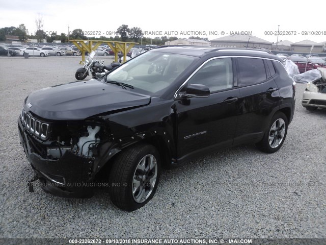 3C4NJDCBXJT104457 - 2018 JEEP COMPASS LIMITED BLACK photo 2