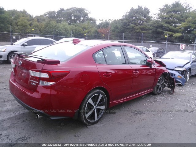 4S3GKAL68H3626520 - 2017 SUBARU IMPREZA SPORT RED photo 4