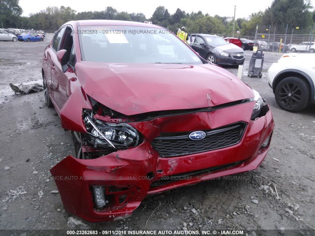 4S3GKAL68H3626520 - 2017 SUBARU IMPREZA SPORT RED photo 6