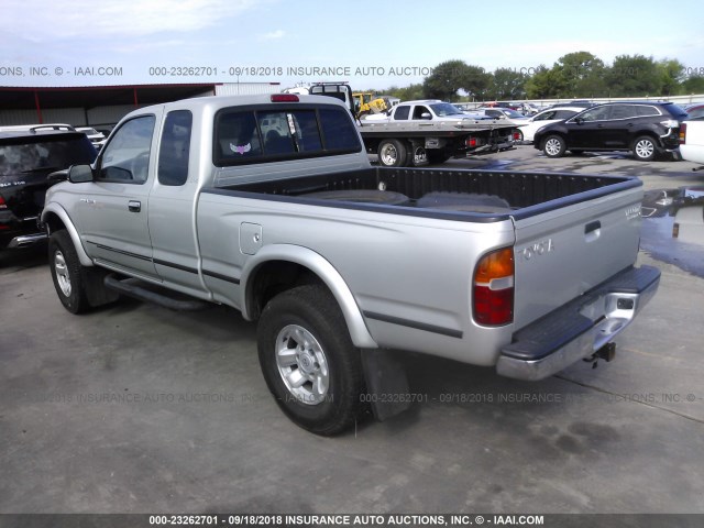 5TESN92N8YZ698277 - 2000 TOYOTA TACOMA XTRACAB PRERUNNER ვერცხლისფერი ფოტო 3