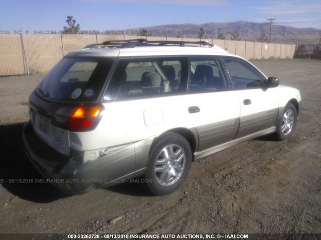 4S3BH675847626835 - 2004 SUBARU LEGACY OUTBACK AWP WHITE photo 4