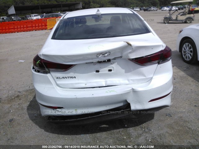 5NPD84LFXJH297090 - 2018 HYUNDAI ELANTRA SEL/VALUE/LIMITED WHITE photo 6