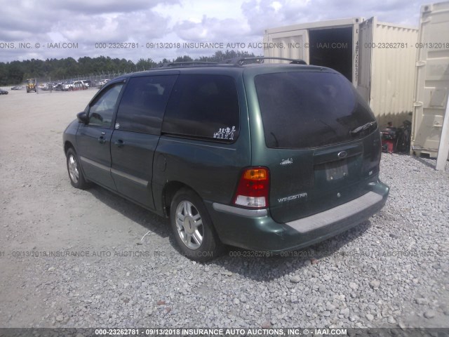 2FMZA52452BA05872 - 2002 FORD WINDSTAR SE GREEN photo 3