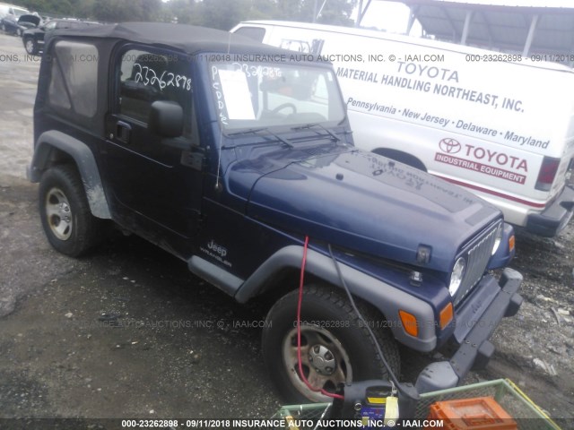 1J4FA29104P719058 - 2004 JEEP WRANGLER / TJ SE BLUE photo 1