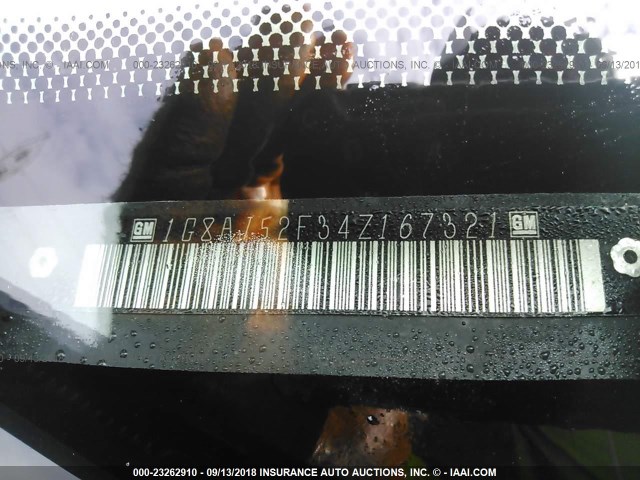 1G8AJ52F34Z167321 - 2004 SATURN ION LEVEL 2 黑色 照片 9