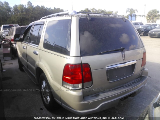 5LMEU68H74ZJ16488 - 2004 LINCOLN AVIATOR 金色 照片 3