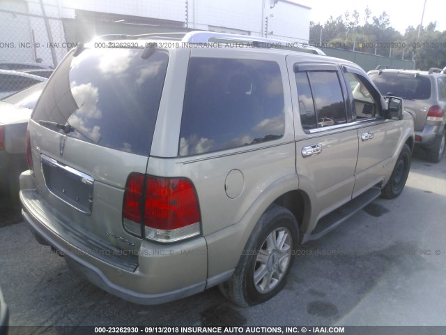5LMEU68H74ZJ16488 - 2004 LINCOLN AVIATOR 金色 照片 4