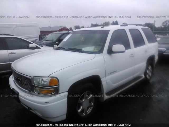 1GKEK63U73J262165 - 2003 GMC YUKON DENALI WHITE photo 2