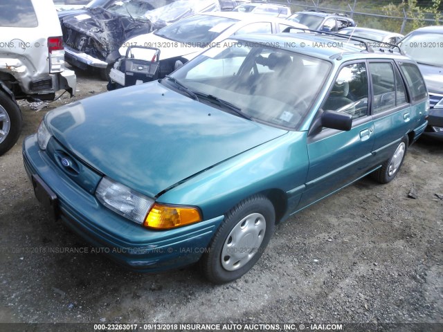 1FASP15J2SW198422 - 1995 FORD ESCORT LX/SPORT GREEN photo 2