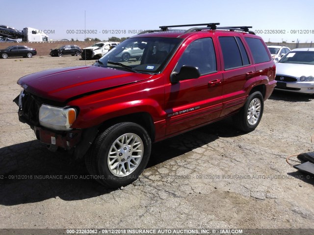 1J4GW58N64C145987 - 2004 JEEP GRAND CHEROKEE LIMITED MAROON photo 2