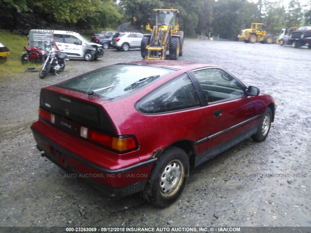 JHMED8356LS017991 - 1990 HONDA CIVIC CRX DX RED photo 4