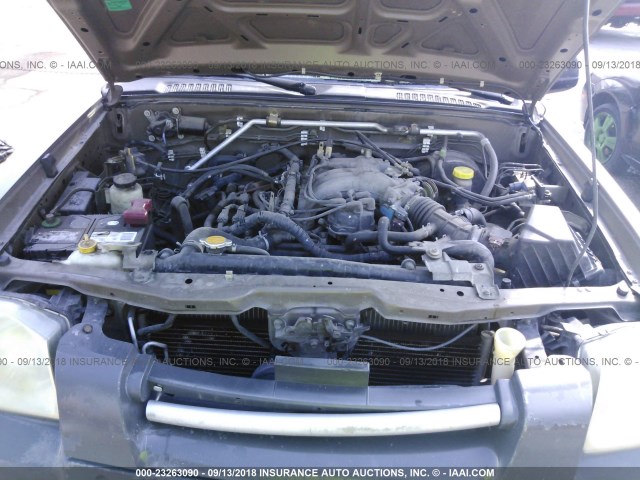 1N6ED29X62C305040 - 2002 NISSAN FRONTIER CREW CAB XE/CREW CAB SE GOLD photo 10