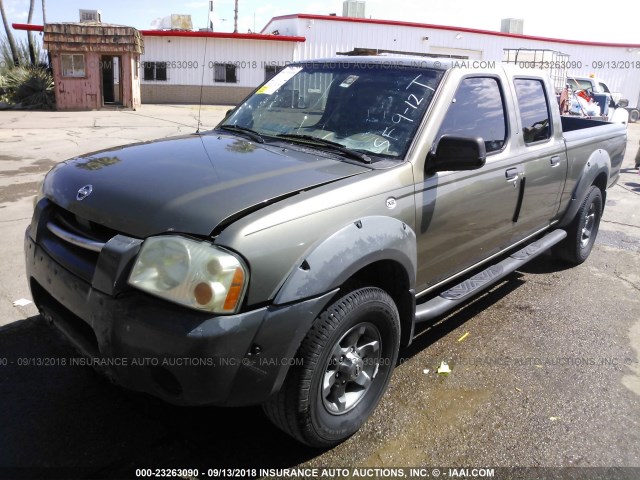 1N6ED29X62C305040 - 2002 NISSAN FRONTIER CREW CAB XE/CREW CAB SE GOLD photo 2