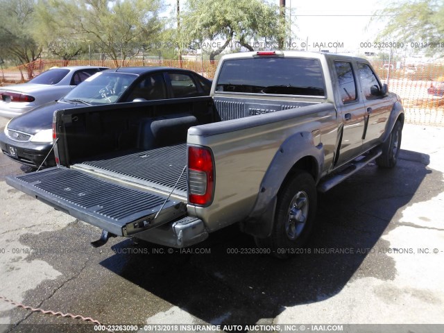 1N6ED29X62C305040 - 2002 NISSAN FRONTIER CREW CAB XE/CREW CAB SE GOLD photo 4