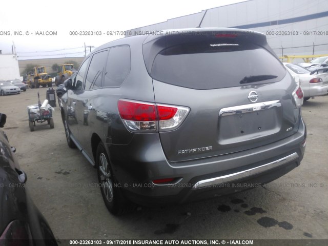 5N1AR2MM4FC641920 - 2015 NISSAN PATHFINDER S/SV/SL/PLATINUM GRAY photo 3