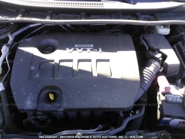 JTDBL40E499073240 - 2009 TOYOTA COROLLA LE/XLE GRAY photo 10