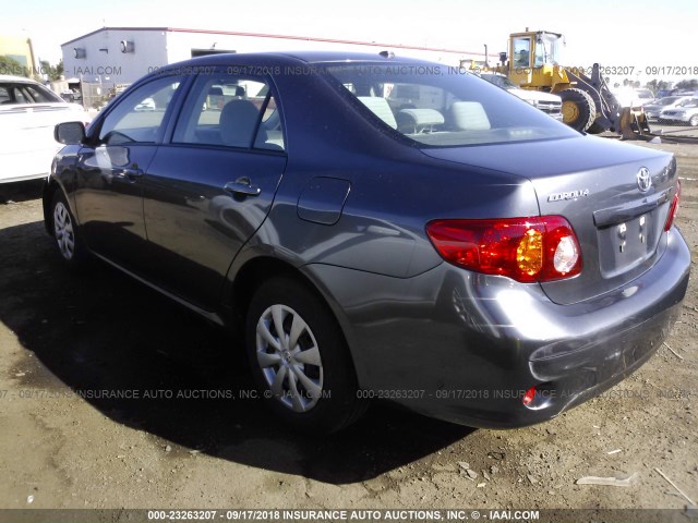 JTDBL40E499073240 - 2009 TOYOTA COROLLA LE/XLE GRAY photo 3