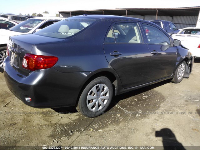 JTDBL40E499073240 - 2009 TOYOTA COROLLA LE/XLE GRAY photo 4