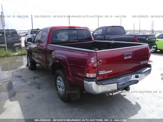 5TETU62N48Z567286 - 2008 TOYOTA TACOMA PRERUNNER ACCESS CAB RED photo 3