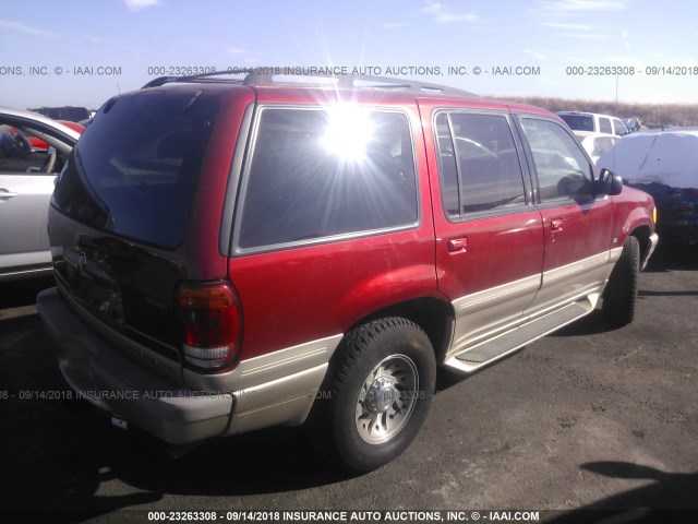 4M2ZU66P7YUJ46588 - 2000 MERCURY MOUNTAINEER  MAROON photo 4