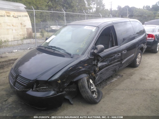 1D4GP24E07B251436 - 2007 DODGE GRAND CARAVAN SE BLACK photo 2