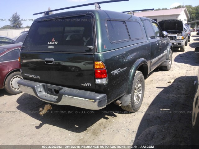 5TBRT34184S446542 - 2004 TOYOTA TUNDRA ACCESS CAB SR5 GREEN photo 4