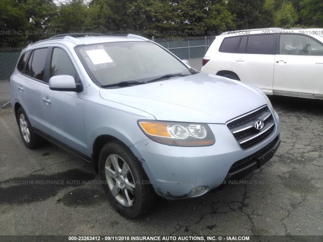 5NMSH13E77H103571 - 2007 HYUNDAI SANTA FE SE/LIMITED BLUE photo 1