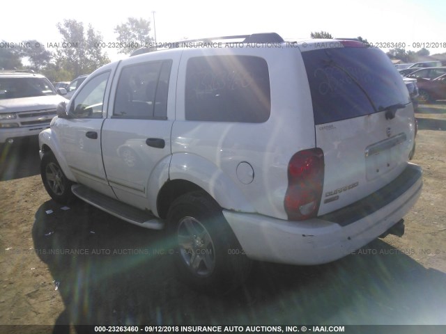 1D4HB58D95F548233 - 2005 DODGE DURANGO LIMITED WHITE photo 3