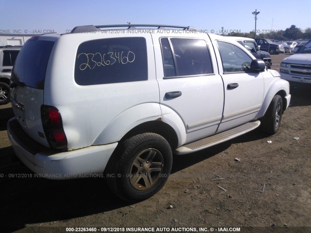 1D4HB58D95F548233 - 2005 DODGE DURANGO LIMITED WHITE photo 4