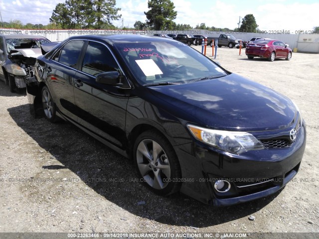 4T1BK1FK0CU018881 - 2012 TOYOTA CAMRY SE/XLE BLACK photo 1