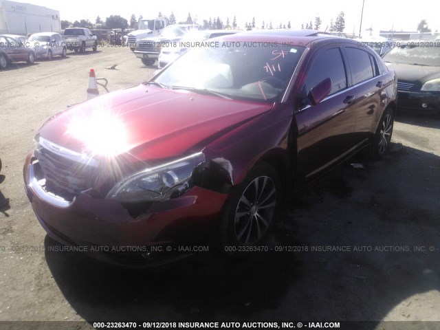 1C3CCBBG5DN744295 - 2013 CHRYSLER 200 TOURING RED photo 2