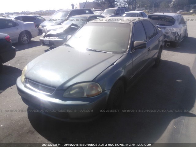 2HGEJ6609TH537299 - 1996 HONDA CIVIC LX/EX BLUE photo 2