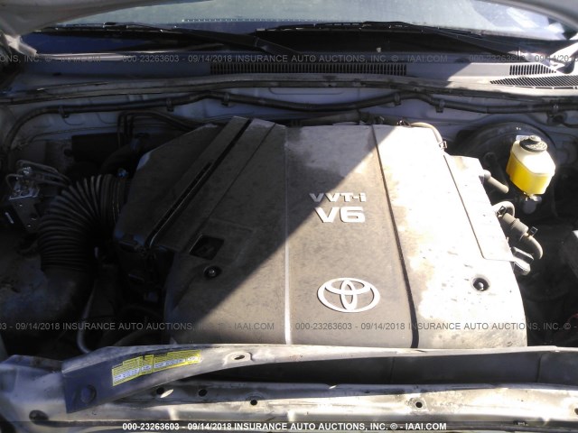 5TELU42N58Z532857 - 2008 TOYOTA TACOMA DOUBLE CAB 银色 照片 10