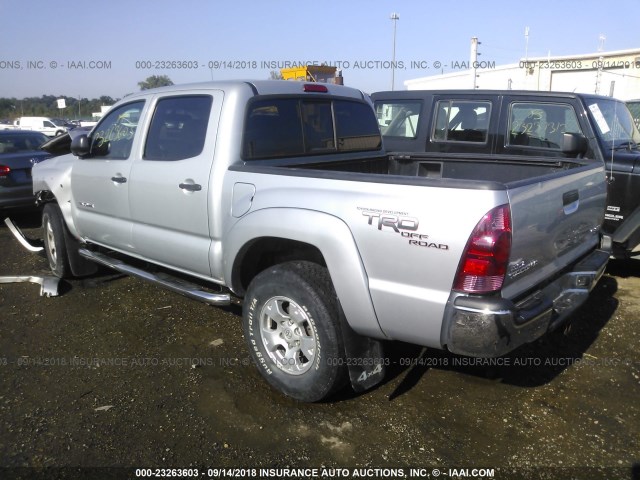 5TELU42N58Z532857 - 2008 TOYOTA TACOMA DOUBLE CAB 银色 照片 3
