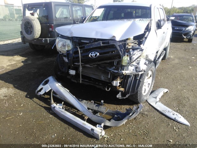 5TELU42N58Z532857 - 2008 TOYOTA TACOMA DOUBLE CAB 银色 照片 6