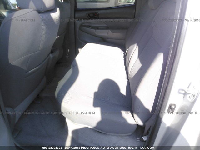 5TELU42N58Z532857 - 2008 TOYOTA TACOMA DOUBLE CAB 银色 照片 8