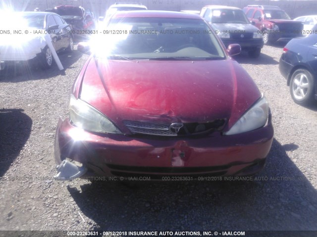 4T1BF30K13U036072 - 2003 TOYOTA CAMRY LE/XLE/SE Bordo foto 6