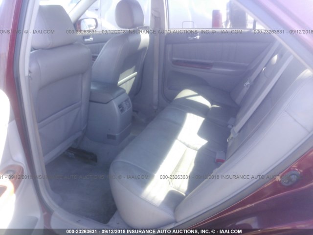 4T1BF30K13U036072 - 2003 TOYOTA CAMRY LE/XLE/SE Bordo foto 8