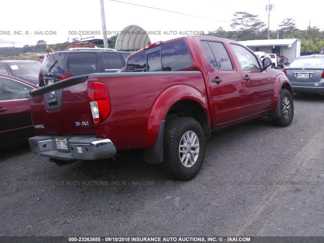 1N6AD0EV4GN751240 - 2016 NISSAN FRONTIER S/SV/SL/PRO-4X RED photo 4