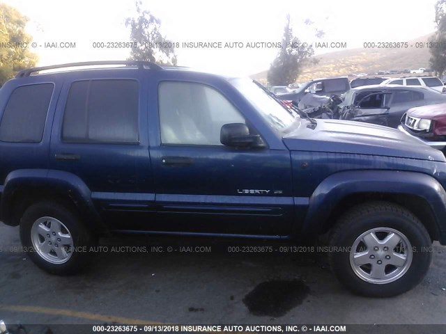 1J8GK58K52W168401 - 2002 JEEP LIBERTY LIMITED BLUE photo 6