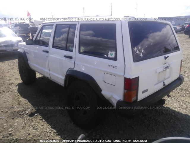 1J4FJ28SXSL659742 - 1995 JEEP CHEROKEE SE WHITE photo 3