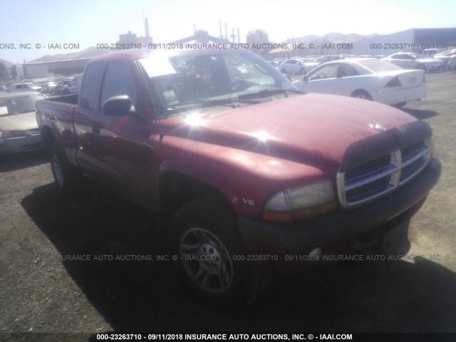 1D7HG32K34S752371 - 2004 DODGE DAKOTA SPORT RED photo 1